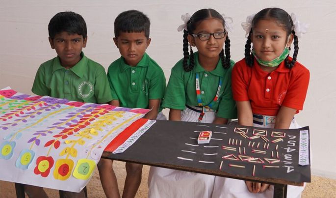 Maggi School Students Sitting