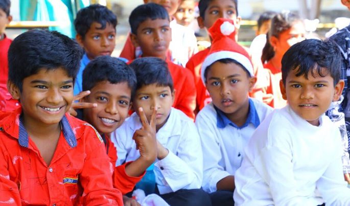 Maggi School Children Enjoying